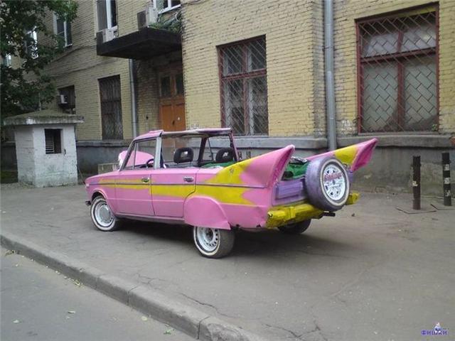 Розовый кабриолет из ВАЗа